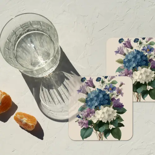 Bloemen - Gedetailleerd - Rust - Realistisch onderzetter kurk middel -sfeer4