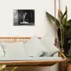 Geit - Bord - Spaghetti - Zwart Wit tuinposter los doek klein -sfeer7