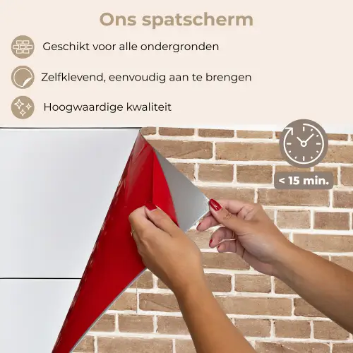 Stenen - Bruin - Licht - Patroon keuken achterwand spatscherm klein 900 -spatscherm_NL