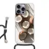 Kokosnoten - Bruin - Shaduw Hoesje iPhone 16 Pro Max met koord klein -3d