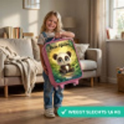 Panda - Bamboebos - Groen Kinderkoffer - Roze klein -sfeer2_NL