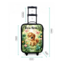 Paard - Bloemen - Vlinders Kinderkoffer - Zwart klein -productfoto_formaten