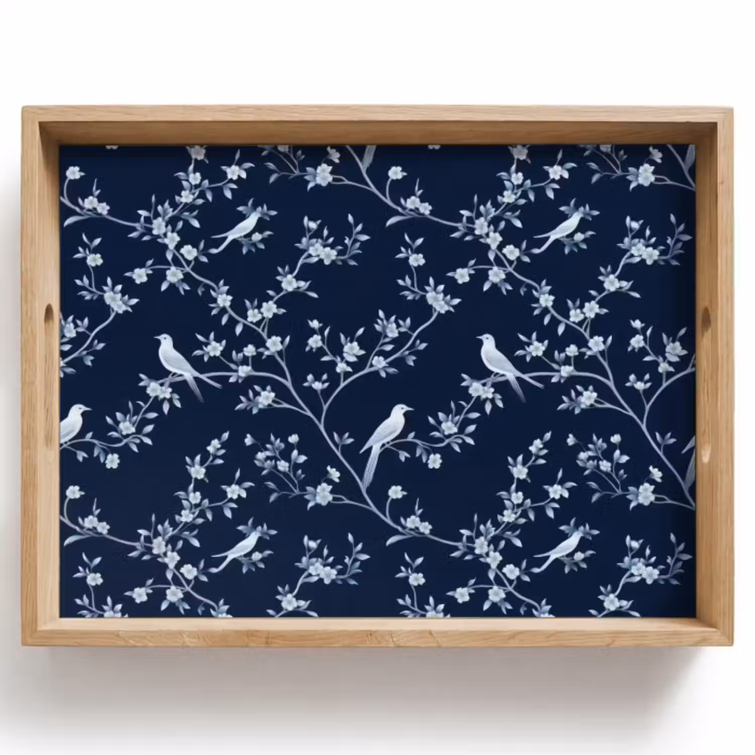 Dienblad - Grafisch - Bloesemtak - Blauw