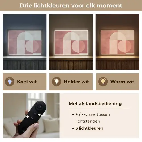 Figuren - Abstract - Roze Light Box met batterij (Wandlamp) middel -USP_lichtkleurNL