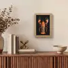 Kreeft - Oranje - Zwart - Modern Light Box met kabel (Tafellamp) klein -sfeer2