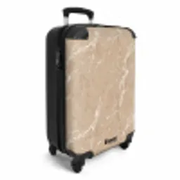 Beige - Marmer - Organisch - Wit NBS - Handbagage koffer - Volwassenen Unisex middel -productfoto_3d