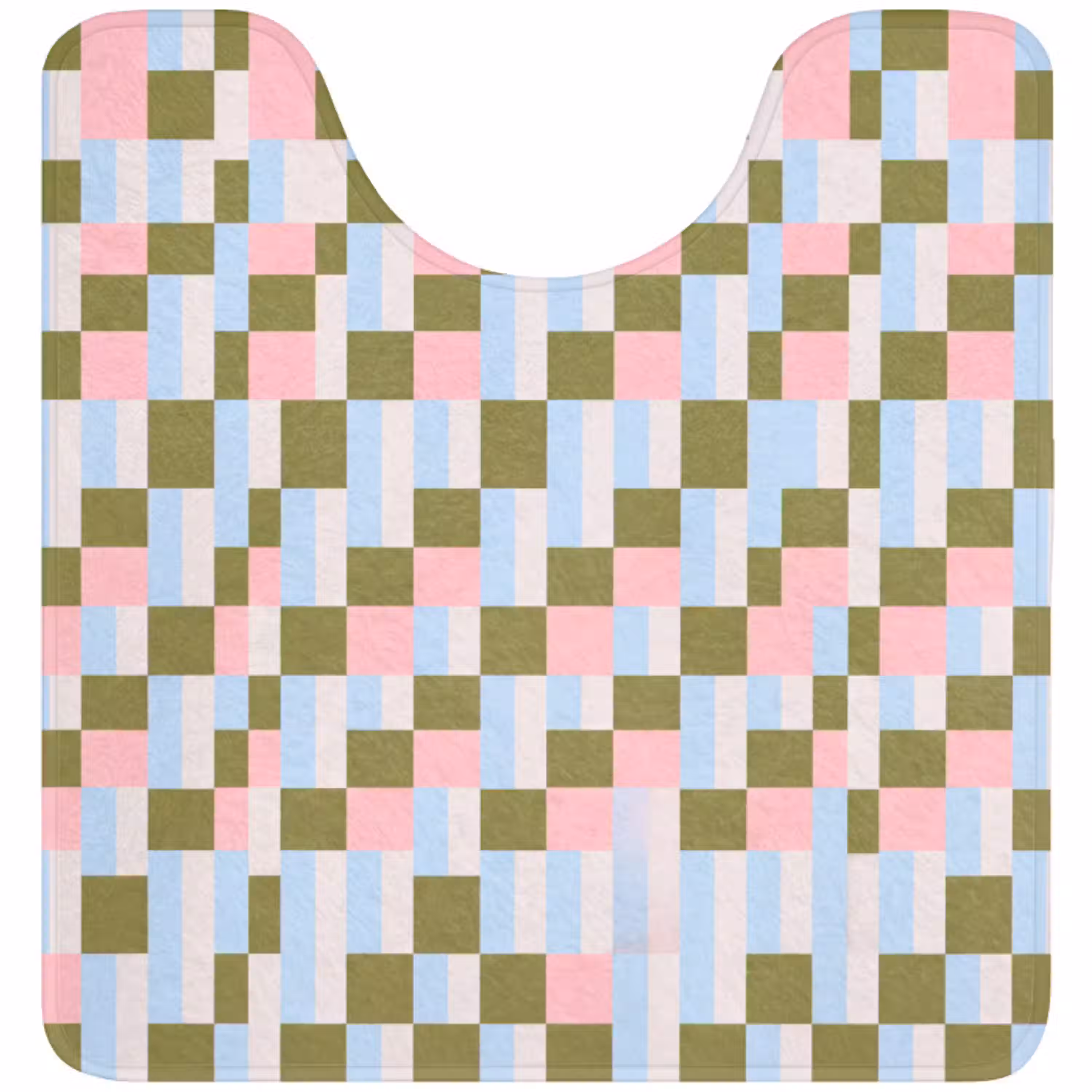 Patroon - Geometrisch - Abstract - Kleurrijk - Modern WCmat U-uitsnede middel -3d