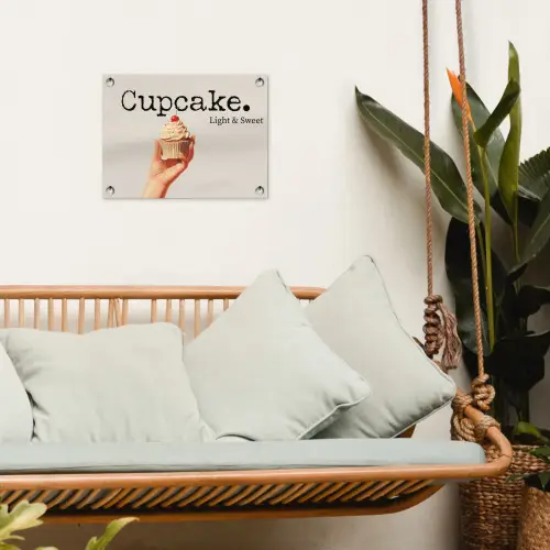 Cupcake - Zoet - Kers tuinposter los doek klein -sfeer7