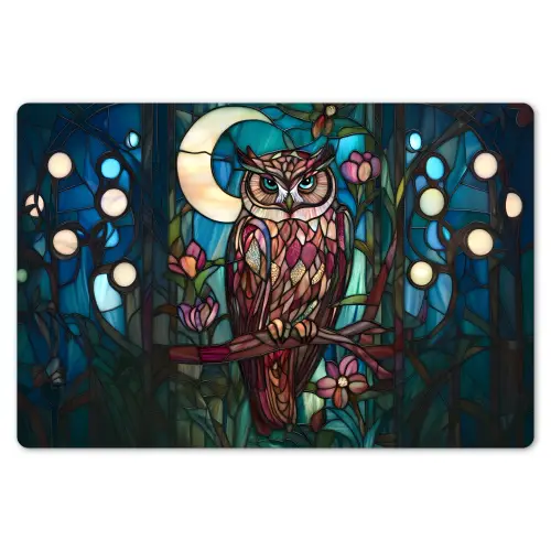Uil - Mozaïek - Maan - Nacht Placemat vinyl groot -zzsfeer1_Kitchenyeah-website
