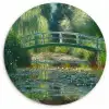 Brug - Hout - Vijver - Waterlelies Wandcirkel plexiglas klein -3d