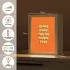 Slow down you're doing fine - Oranje - Simple Light Box met kabel (Tafellamp) klein -USP_NL