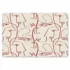 Gezichten - Abstract - Rood - Beige Placemat vinyl groot 368 -zzsfeer1_Kitchenyeah-website