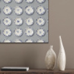 Borden - Bloemen - Blauw - Wit PET vilt klein 837 -sfeer6_closeup