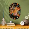 Explosie - Verfstructuur - Goud - Abstract Wandcirkel Ovaal Forex klein -sfeer2