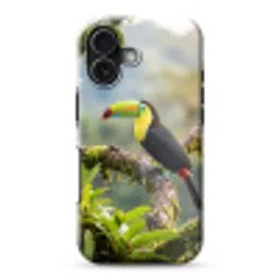 Toekan - Jungle - Natuur - Kleurrijk Toughcase MagSafe Apple iPhone 17 klein -3d