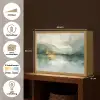 Groen - Modern - Abstract - Goud Light Box met batterij (Wandlamp) middel -USP_websiteoverzichtNL