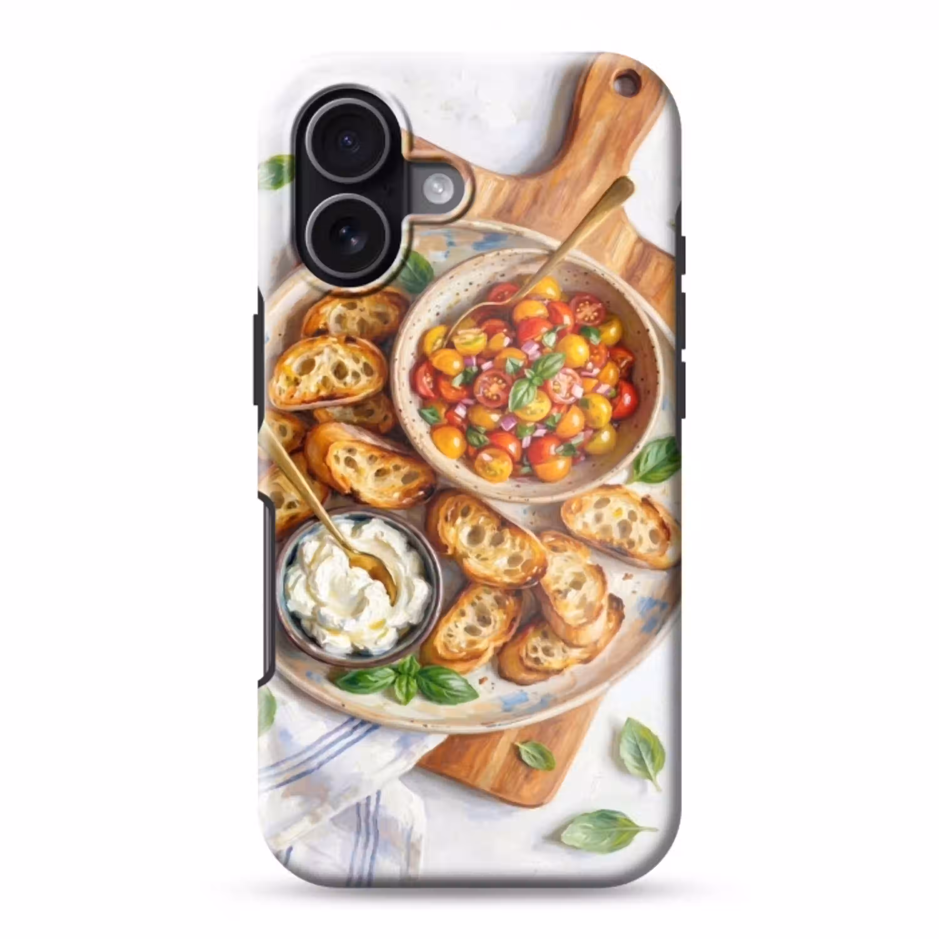 Eten - Tomaat - Brood - Kleurrijk - Keuken Toughcase MagSafe Apple iPhone 17 klein -3d