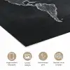 Wereldkaart - Krijt - Zwart - minimalistisch poster papier klein -closeup_NL
