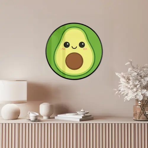 Avocado - Groen - Speels Fotolijst rond zonder passe partout klein -sfeer3