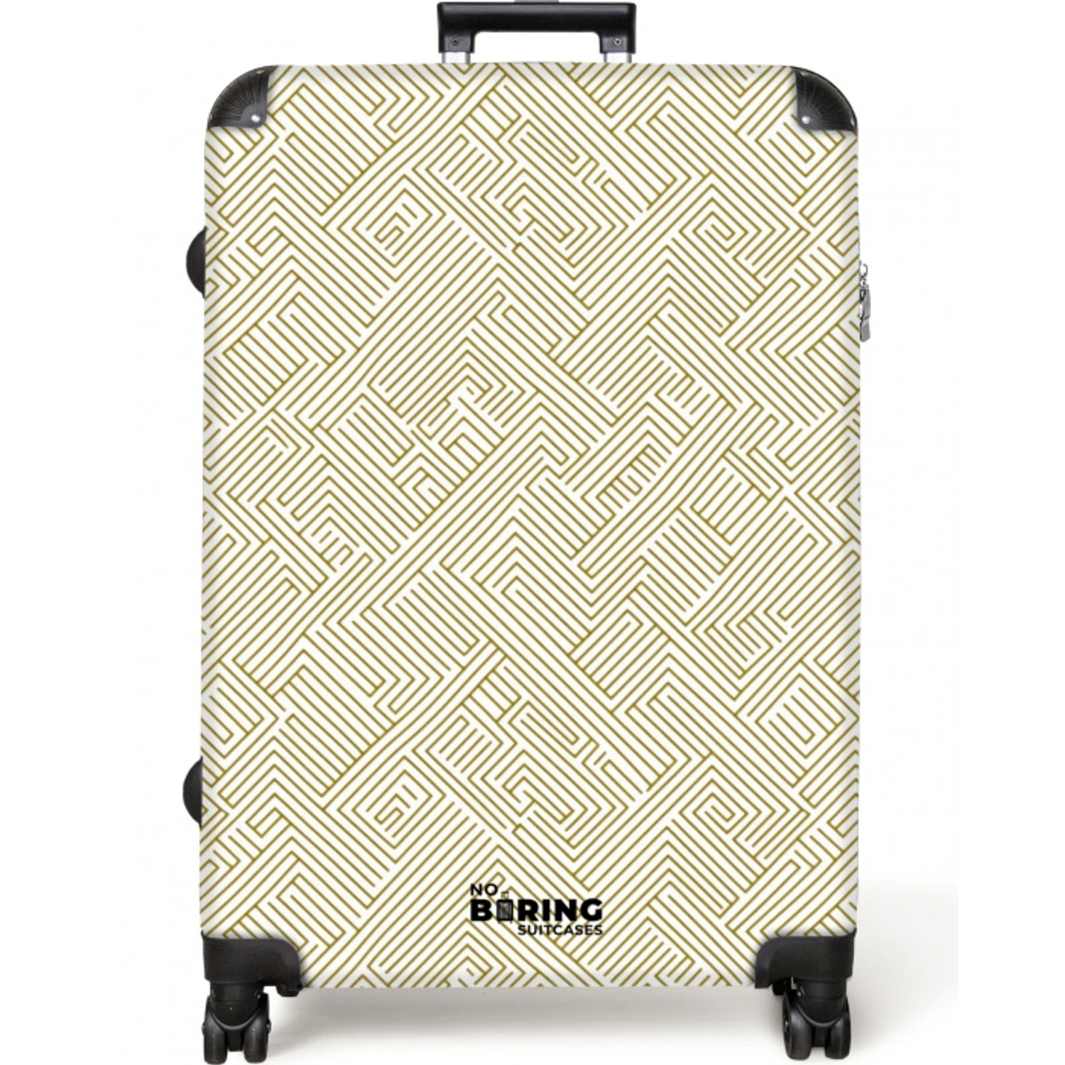 Geometrisch - Lijnen - Groen NBS - Large koffer - Volwassenen Unisex groot -zzzzzzzzkaufland2