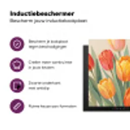 Tulpen - Abstract - Kleurrijk Inductie beschermer vinyl 3mm middel -zzzzzzz-cc-usp