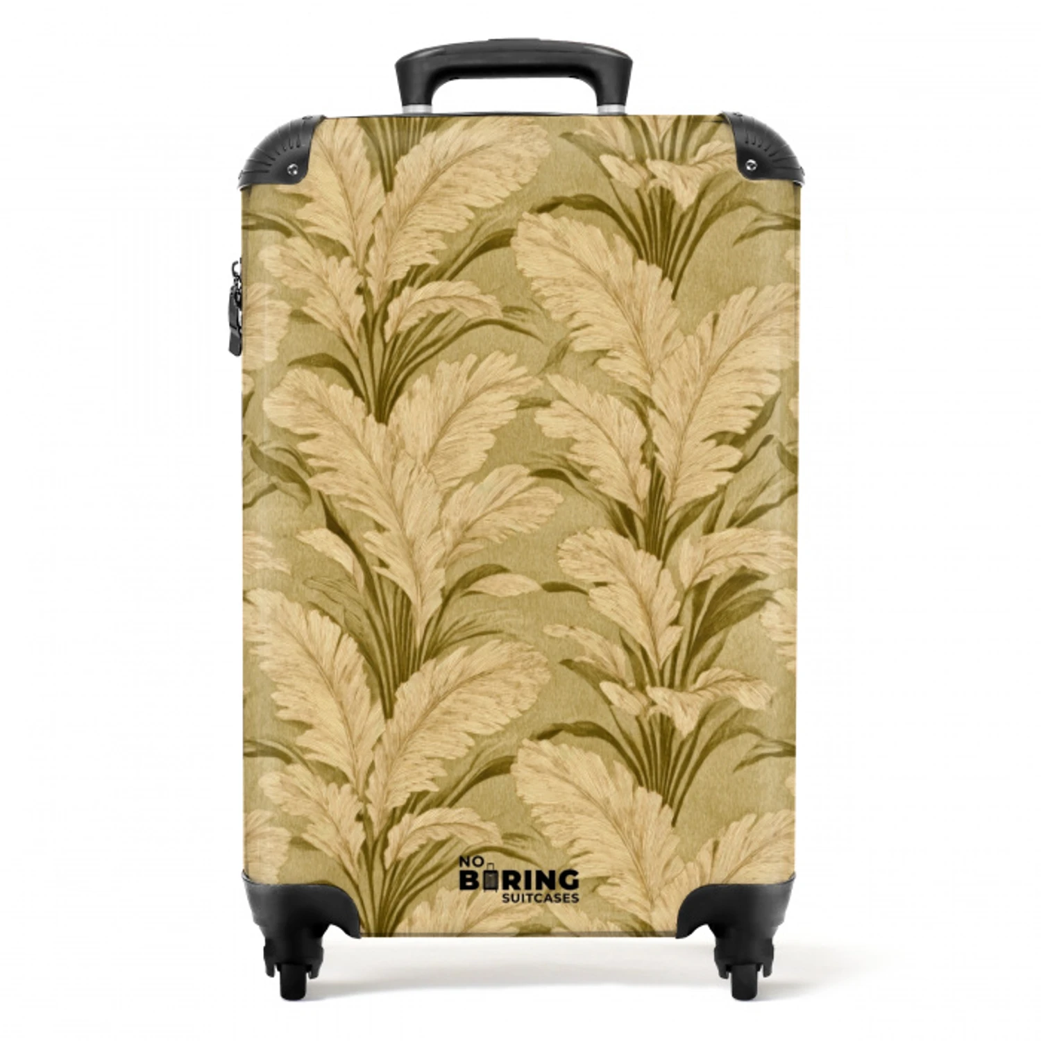 Palmbladeren - Klassiek - Groen NBS - Handbagage koffer - Volwassenen Unisex middel -productfoto_recht