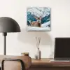 Hert - Landschap - Winter - Natuur - Dieren - Bergen aluminium wit klein -sfeer5