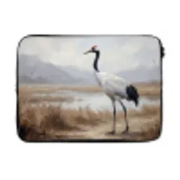 Kraanvogel - Natuur - Realistisch laptophoes neopreen klein -3d