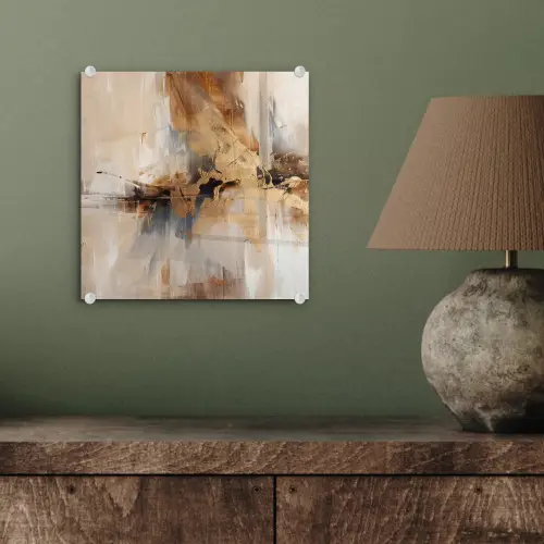 Modern - Bruin - Abstract - Beige plexiglas 5mm klein -sfeer3