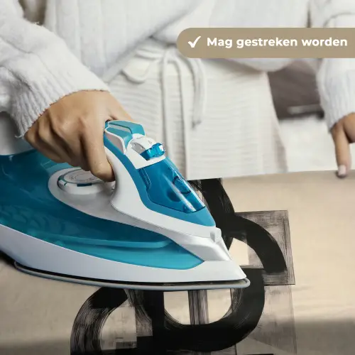 Cirkels - Lijnen - Vormen - Zwart Wandkleed katoen klein -sfeer9