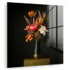 Boeket - Oranje - Gouden - vaas plexiglas 5mm klein -zzzproduct_nieuw