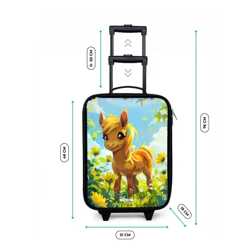 Sunny pony Kinderkoffer - Zwart klein -productfoto_formaten