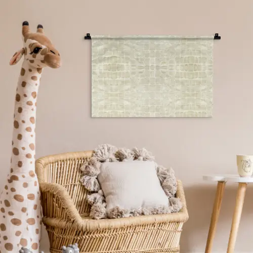 Krokodil - Leer - Zand - Beige Wandkleed katoen klein 269 -wsfeer5_kind