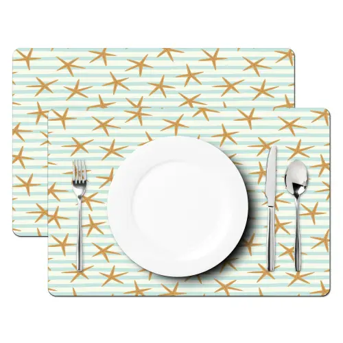 Zee - Ster - Strepen - Blauw Placemat vinyl groot 368 -zzsfeer2_Kitchenyeah-website