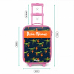 Dinos - Bliksem - Dieren - Blauw Kinderkoffer - Roze klein -productfoto_formaten