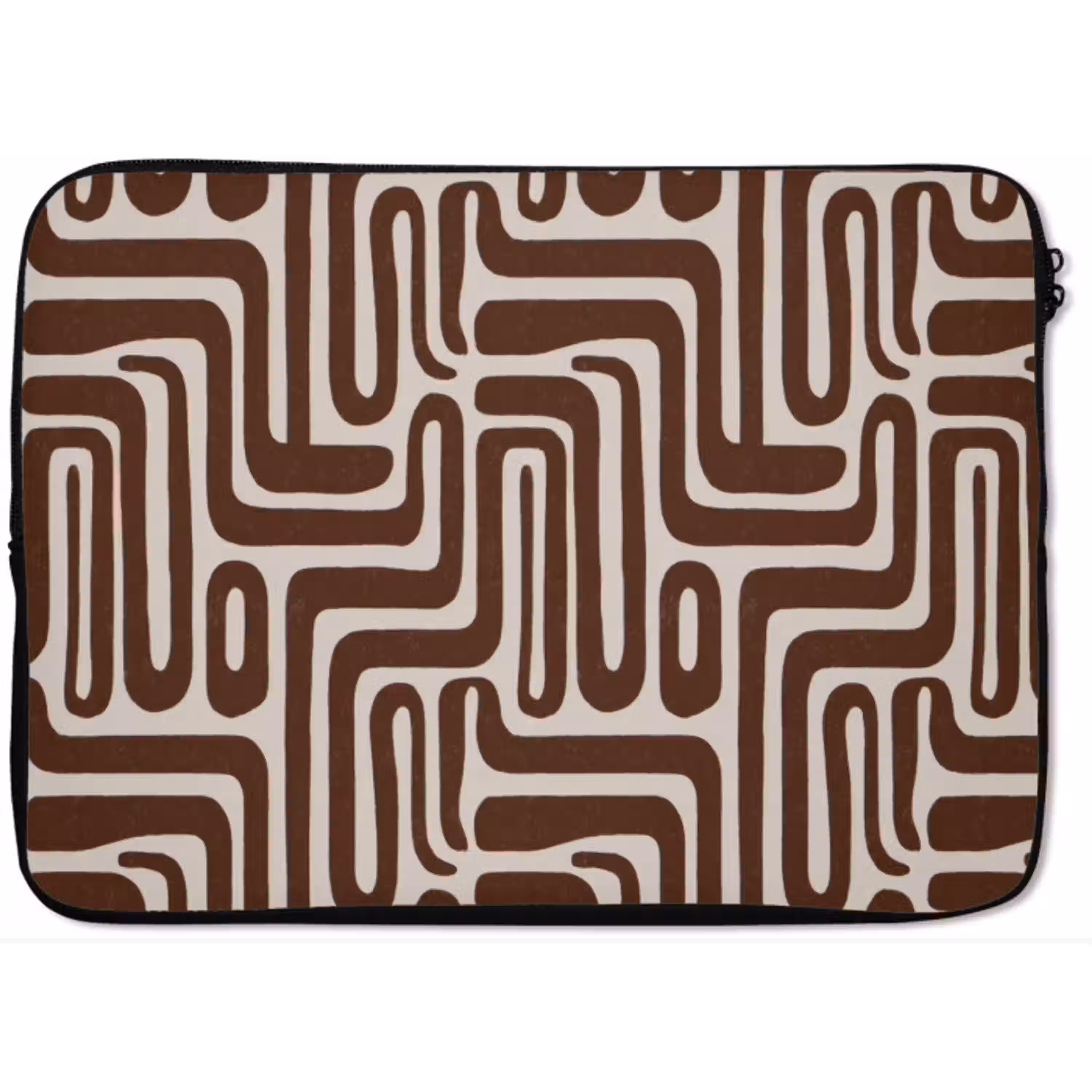 Abstract - Patroon - Bruin laptophoes neopreen klein 279 -zkaufland3dotto