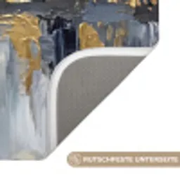 Abstract - Structuur - Goud - Grijs - Modern Badmat klein -USP_AntislipDE