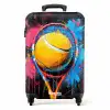 Graffiti tennis racket met bal NBS - Handbagage koffer - Kinderen Unisex middel -productfoto_recht