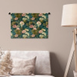 Wilde bloemen - Botanisch - Patroon - Roze - Romantisch Wandkleed katoen klein 269 -sfeer4