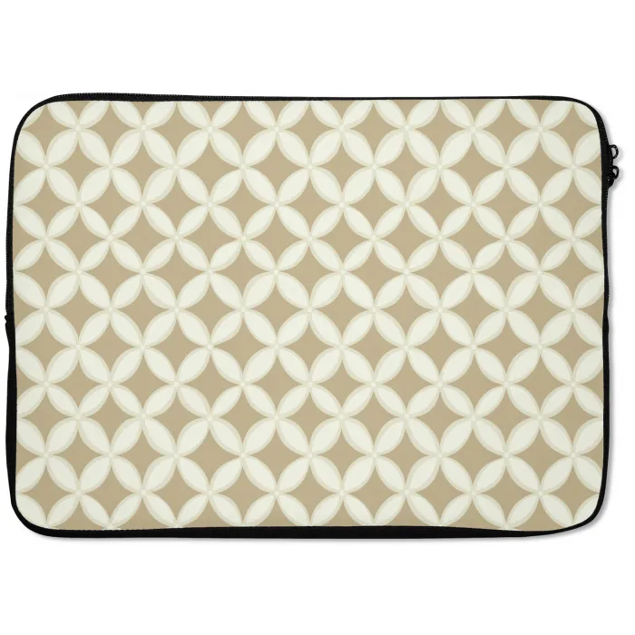 Symmetrisch - Motief - Beige laptophoes neopreen klein 279 -zkaufland3dotto