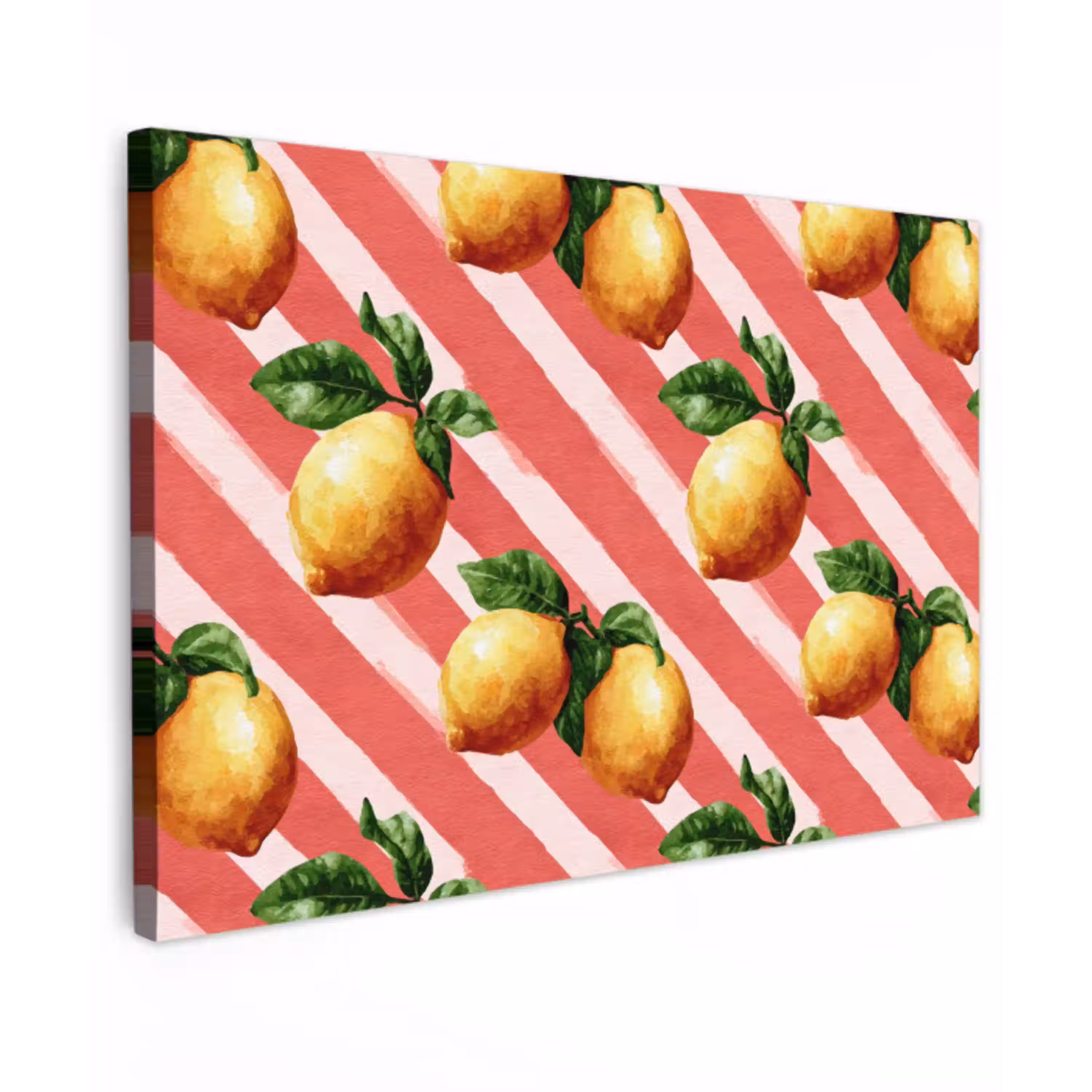 Citroen - Geïllustreerd - Oranje Tuinposter op houten frame 2 cm dik klein 845 -3d
