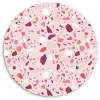 Terrazzo - Patroon - Roze Wandcirkel kunststof plaat 5mm dik klein 188 -3d