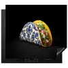 Taco - Vlees - Salade - Delftsblauw - Motief Inductie beschermer vinyl 3mm middel -3d
