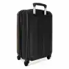 Lederen look donker bruin NBS - Handbagage koffer - Kinderen Unisex middel -achterkant