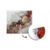 Rood - Marmer - Goud fotobehang vinyl groot -3d