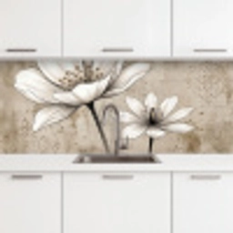 Modern - Design - Wit keuken achterwand 2 middel -3d