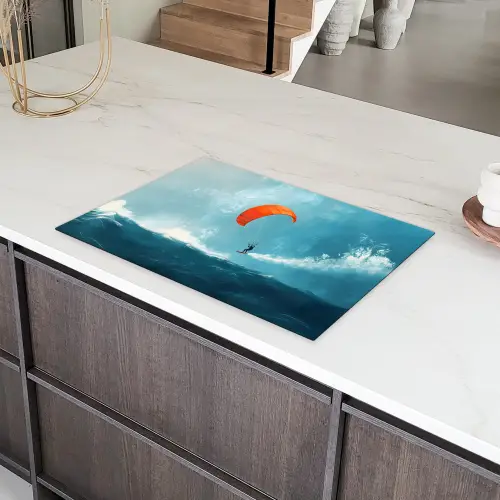 Kitesurfer - Oranje - Zee - Lucht Inductie beschermer vinyl 3mm klein -sfeer8