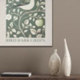 Groen - Vogel  - Bloemen PET vilt klein -sfeer6_closeup