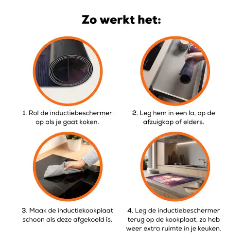 Eiffeltoren - Parijs - Roze Inductie beschermer vinyl 3mm klein -zzzzzzz-td-werking