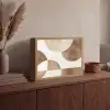 Snijdende cirkels - Overlappende vlakken Light Box met batterij (Wandlamp) middel -sfeer2
